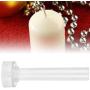 HEEPDD Candle Molds, Transparent Plastic Church Tip Candle Making Mold with Metal Cover for DIY Homemade Candles(2.5x15cm)
