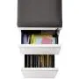 Seville Classics Airlift 2-Drawer Locking Rolling Seat Cushion Home Office Under Desk Pedestal File Storage Cabinet, 12'' W x 23'' D, White Seville Classics Airlift 2-Drawer Locking Rolling Seat Cushion Home Office Under Desk Pedestal File Storage Cabinet, 12'' W x 23'' D, White