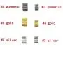 MebuZip 55 Pieces #3 and #5 Zipper Bottom Stops and Top Stops Zipper Stops in Gold, Silver and Gunmetal