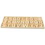 Wooden Alphabet Letters with Storage Tray, Wood ACBs for Learning, Decor (104 Pieces)