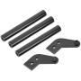 Drfeify RC Metal Rear Bumper, 1 Set RC Upgrade Part Replacement Accessory Fit for 1/14 RC Car(Black )
