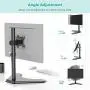 WALI Free Standing Single LCD Monitor Fully Adjustable Desk Mount Fits 1 Screen up to 32 inch, 17.6 lbs. Weight Capacity (MF001), Black