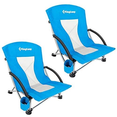 KingCamp Camping High Back Beach Chair Camping Concert Folding Chair
