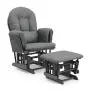 Storkcraft Premium Hoop Glider and Ottoman (Gray Base, Gray Cushion) – Padded Cushions with Storage Pocket, Smooth Rocking Motion, Easy to Assemble, Solid Hardwood Base Storkcraft Premium Hoop Glider and Ottoman (Gray Base, Gray Cushion) – Padded Cushions with Storage Pocket, Smooth Rocking Motion, Easy to Assemble, Solid Hardwood Base