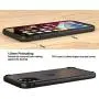 Slim Thin Phone Case Compatible with iPhone 12 Pro Max, Metal Bumper Cover with Soft TPU Inner [No Signal Interference][Support Wireless Charging] Compatible for iPhone 12 Pro Max (Black)