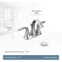 MOEN 6410 Eva Collection Two Handle Centerset Bathroom Sink Faucet with Drain Assembly, 0.5, Chrome