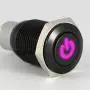 ESUPPORT 16mm 12V 3A Car Purple LED Light Power Metal Push Button Toggle Switch Socket Plug Latching Black Shell ESUPPORT 16mm 12V 3A Car Purple LED Light Power Metal Push Button Toggle Switch Socket Plug Latching Black Shell