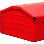 BIG RED TB102 Torin 16'' Hip Roof Style Portable Steel Tool Box with Metal Latch Closure, Red