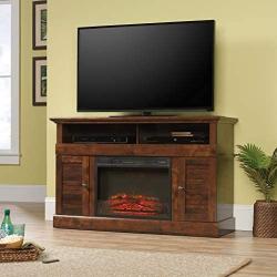 Sauder Harbor View Media Fireplace, for TVs up to 60'', Curado Cherry finish