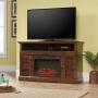 Sauder Harbor View Media Fireplace, for TVs up to 60'', Curado Cherry finish