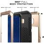 Galaxy S8 Case,Tomplus Armor Tank Aluminum Metal Shockproof Military Heavy Duty Protector Cover Hard Case for Samsung Galaxy S8 (Gold)
