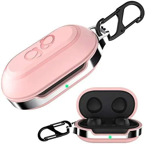HALLEAST for Galaxy Buds Case Cover 2019, Galaxy Buds+ Plus 2020, TPU Full Protective Skin with Keychain Compatible Samsung Galaxy Buds Wireless Earbuds Accessories, Cute Pink HALLEAST for Galaxy Buds Case Cover 2019, Galaxy Buds+ Plus 2020, TPU Full Protective Skin with Keychain Compatible Samsung Galaxy Buds Wireless Earbuds Accessories, Cute Pink