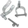Pressed Steel Chain Link Fence Post Hinge w/Bolt - (2 Sets Pack) (2-3/8'') Pressed Steel Chain Link Fence Post Hinge w/Bolt - (2 Sets Pack) (2-3/8'')
