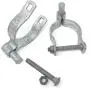 Pressed Steel Chain Link Fence Post Hinge w/Bolt - (2 Sets Pack) (2-3/8'')