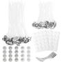 Anvin 100 Pcs Cotton Candle Wicks(4 inch& 6 inch) with 60 Pcs Candle Wick Stickers, 20 Pcs Metal Candle Wick Sustainer Tabs and 1 Pcs Candle Wick Centering Device for Candle Making, DIY Craft Tools