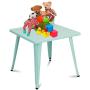 Costzon Kids Steel Table for Indoor/Outdoor Use, Preschool, Bedroom, Playroom, Activity Table for Toddlers Children Boys & Girls(Mint Green, Table)