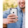 DTTO iPhone XR Case, Slim Fit Case Soft TPU Clear Cover with Metal Luster Edge for Apple iPhone XR 6.1 Inch- Black