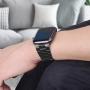 [Upgraded] Wolait Compatible with Apple Watch Band 44mm 42mm , Ultra Thin Solid Stainless Steel Band for Apple iWatch SE Series 6/5/4/3/2/1 Men Women -Space Gray