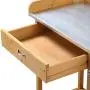 YAHEETECH Outdoor Garden Potting Bench Table Work Bench Metal Tabletop W/Cabinet Drawer Open Shelf Natural Wood