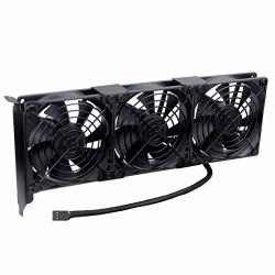 GDSTIME Graphic Card Fans, PCI Slot 3 x 90mm 92mm Fans, Graphics Card Cooler, Video Card Cooler, VGA Cooler