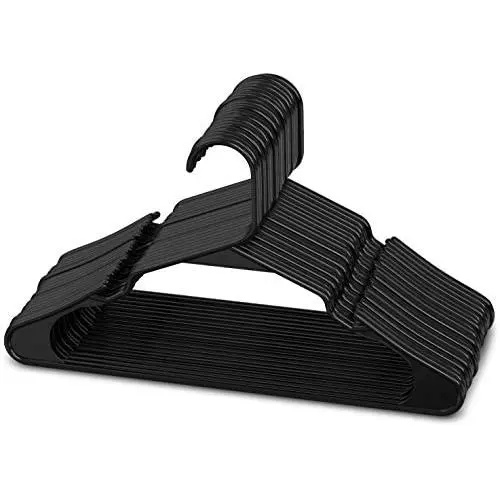 Sharpty Plastic Clothing Notched Hangers Ideal for Everyday Standard Use, (Black, 20 Pack) Sharpty Plastic Clothing Notched Hangers Ideal for Everyday Standard Use, (Black, 20 Pack)