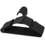 Sharpty Plastic Clothing Notched Hangers Ideal for Everyday Standard Use, (Black, 20 Pack)