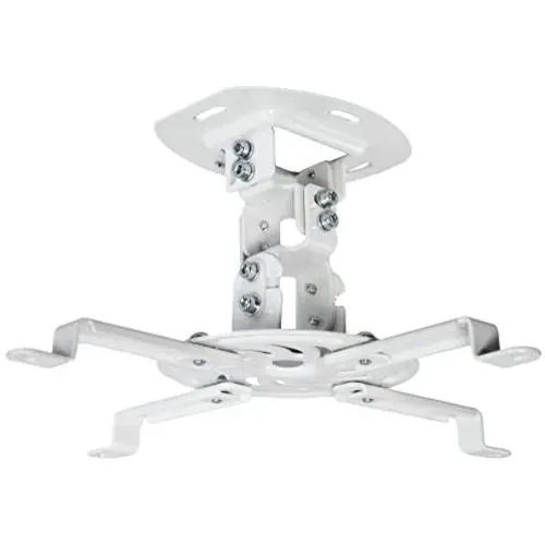 VIVO Universal Adjustable Ceiling Projector, Projection Mount Extending Arms Mounting Bracket, White, MOUNT-VP01W