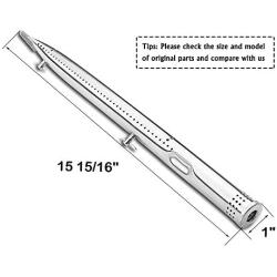 Uniflasy Grill Burner Tube Heat Plates Shield and Crossover Tube Gas Grill Repair Replacement Parts Kit for Charbroil Commericial T47-D 463241414 463241413 463241314 463241313 463241013