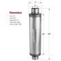 Upower 4'' Inlet Diesel Exhaust Muffler 7'' x 24'' Body 30'' Whole Length XS2772 - Straight Through Stainless Steel Welded On Resonator Muffler