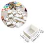 Watercolor Half Pans with Magnetic Stripe - 48Pcs White Plastic Empty Artist Paint Pan Kits for DIY Watercolor Oils or Acrylics Painting Travel Tin Case Palette Art Drawing qianshan