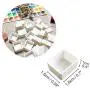 Watercolor Half Pans with Magnetic Stripe - 48Pcs White Plastic Empty Artist Paint Pan Kits for DIY Watercolor Oils or Acrylics Painting Travel Tin Case Palette Art Drawing qianshan