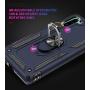 Note 10 Case with Kickstand and Metal Back Compatible with Samsung Galaxy Note 10 Cases Kick Stand Ring Magnetic Car Mount Metal Plate Back Full Body Protection Shockproof Ultra Slim (Blue, Note 10)