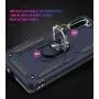Note 10 Case with Kickstand and Metal Back Compatible with Samsung Galaxy Note 10 Cases Kick Stand Ring Magnetic Car Mount Metal Plate Back Full Body Protection Shockproof Ultra Slim (Blue, Note 10)