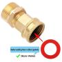 Litorange (4 Pack Industrial Metal Brass Garden Hose to Hose Fitting Connect, Green Thumb Quick Swivel Connector Adapter,Double Female Thread Size 3/4'' x 1/2'' NPT Pipe