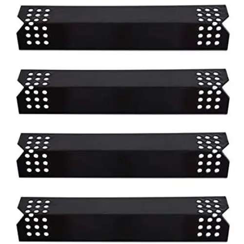 SHINESTAR Grill Flame Tamers for Nexgrill 720-0783E, 720-0830H, 720-0896, Heat Plates for Grillmaster 720-0697, Flame Guards Replacement Parts for BBQ Gas Grill, Porcelain Steel, 14 9/16 inch