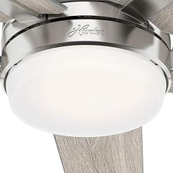 Hunter Fan Company 51839 Bartlett Ceiling Fan, 44, Brushed Nickel Finish