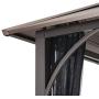 Sunjoy A102009100 Lindsay 10x12 ft. Steel Gazebo with 2-Tier Hip Roof Hardtop, Brown