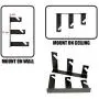 Fotoconic 3 Roller Wall Mounting Manual Background Support System, Including Two(2) Tri-fold Hooks, Six(6) Expand Bars, Three(3) Chains Fotoconic 3 Roller Wall Mounting Manual Background Support System, Including Two(2) Tri-fold Hooks, Six(6) Expand Bars, Three(3) Chains
