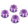 YU-NIYUT 4pcs/Set Metal Self-Locking Nuts M4 Carved Hexagonal Flange Nuts for HSP for D3 D4 1/10 RC Car Accessories Spare Parts, Modification Fun and Professional Choice for RC Lovers