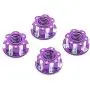 YU-NIYUT 4pcs/Set Metal Self-Locking Nuts M4 Carved Hexagonal Flange Nuts for HSP for D3 D4 1/10 RC Car Accessories Spare Parts, Modification Fun and Professional Choice for RC Lovers