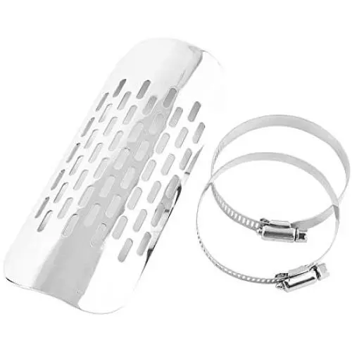 Universal Metal Exhaust Heat Shield Automotive, Motorcycle Motorbike Exhaust Muffler Pipe Heat Shield Heat Insulation Cover Heel Guard Silencer Heat Protection(Silver) Universal Metal Exhaust Heat Shield Automotive, Motorcycle Motorbike Exhaust Muffler Pipe Heat Shield Heat Insulation Cover Heel Guard Silencer Heat Protection(Silver)