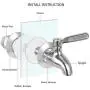 X-Chef Beverage Dispenser Spigot Replacement, Stainless Steel Metal Spigot for Glass Jar &amp; Drink Dispenser, Set of 2
