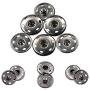 50 Sets Sew-on Snap Buttons, Metal Snaps Fasteners Press Studs Buttons for Sewing Clothing, 3/4'' 19mm(Gun Black)