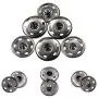 50 Sets Sew-on Snap Buttons, Metal Snaps Fasteners Press Studs Buttons for Sewing Clothing, 3/4'' 19mm(Gun Black)