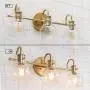 KSANA Gold Bathroom Vanity Light Fixtures with Clear Glass Shade, 22”x7”x9 KSANA Gold Bathroom Vanity Light Fixtures with Clear Glass Shade, 22”x7”x9