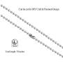 Pistha 20 Pieces Stainless Steel Bead Chain 30 Inches Ball Chain Necklaces