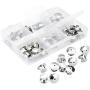 SUBANG 40 Pieces Metal Pin Backs Locking Pin Keepers Locking Clasp with Storage Case