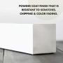Modern White Rectangle Planter Box | 16'' Metal Planter Perfect as a Succulent Planter | Narrow Planter Box for Table or Window Sill Planters Indoor | Rectangular Stainless Steel Long Planter