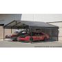 Arrow 20 x 20 29-Gauge Metal Carport with Steel Roof Panels, 20 x 20, Charcoal