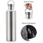 LifeSky Stainless Steel Water Bottle, Double Wall Vacuum Insulated Leak Proof Sports Bottle, Keep Liquid Cold for up to 24 Hours, Wide Mouth